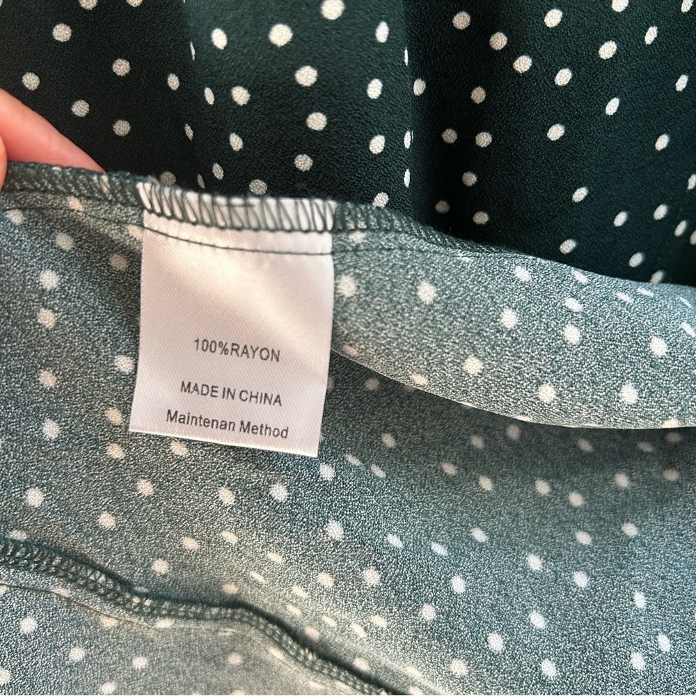Zesica | Polka Dot High Low Wrap Dress - Picture 7 of 7